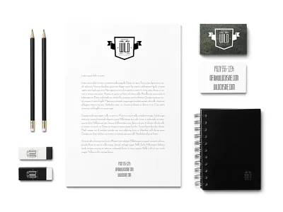Wild branding business design logo mock up paper pencil