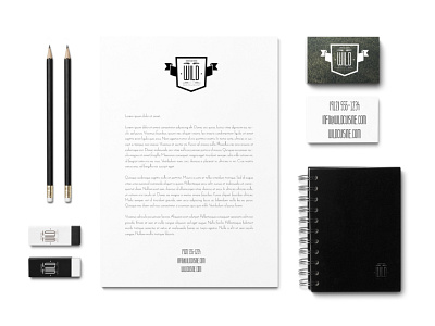 Wild branding business design logo mock up paper pencil