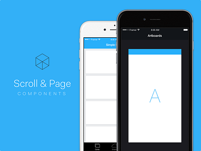 Dribbble components framer framerjs page scroll