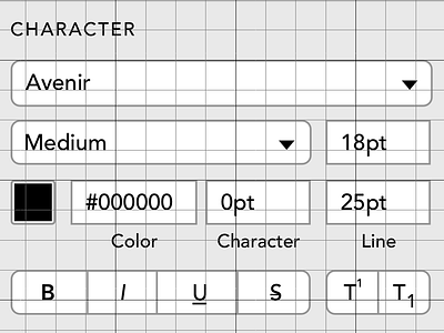 How's my grid? avenir dropdown grid inspector product sketch typography ui ux