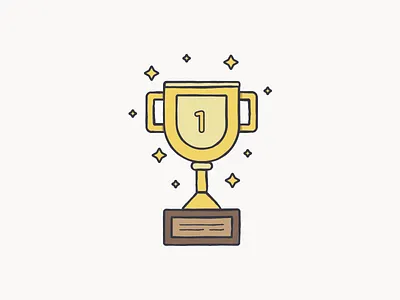 Number 1 Trophy illustration trophy