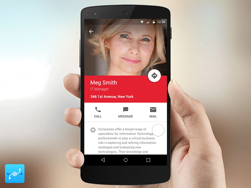 Profile android design digiti framer material scroll