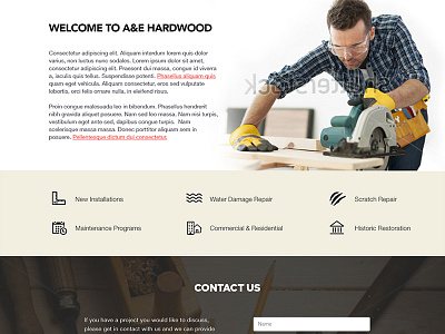 Hardwood Floor site homepage construction hardware floors home repair icons ui ux