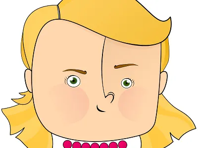 Girl cartoon character colour design girl illustration vector