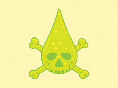 Hazardous Spill bones chemicals drop hazard icon safety skull spill