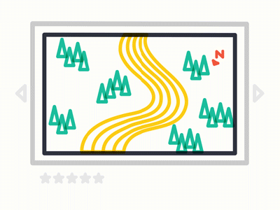 Browsing for a spot camping illustration map motion graphics