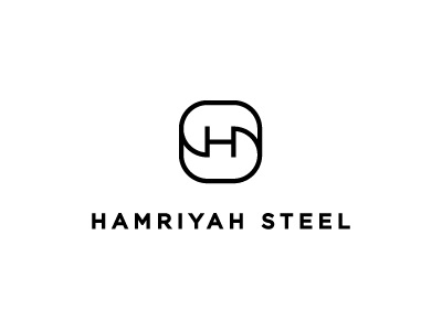 Hamriyah Steel branding h identity logo manufacturing mark monogram monoline negative space s steel symbol