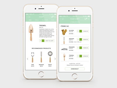 Greenhouse Shop app graphic design iphone iphone app mobile mobile app ui ux