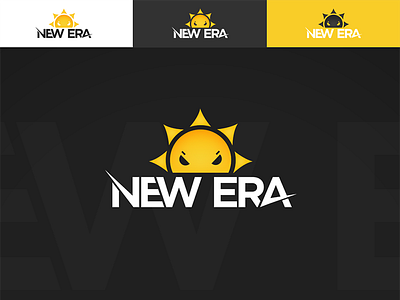 New Era cyber era game logo mad new smile sun