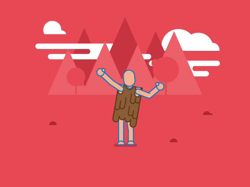 Prehistoric Run ! 2d animation ae after effects animation character gif illustrator loop motion motion graphics prehistoric vector