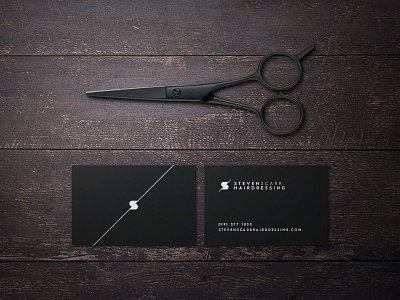 Salon Business Card branding business card hairdresser hairdressing identity logo monogram salon stationery