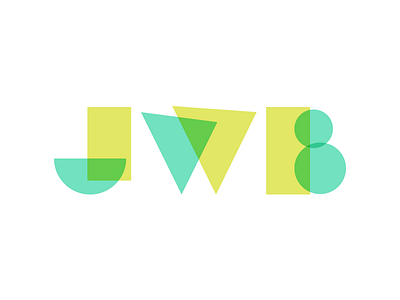 JWB geometric logo mark monogram overlay shapes vector