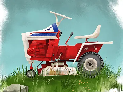 The Spirit of '76 cub cadet garden tractor illustration tractors