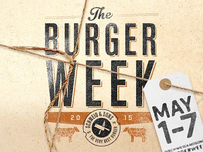 The Burger Week burger butcher event festival grunge heritage inkbleed week