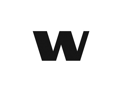 W bw letters typography w