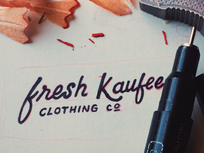 Kaufee Script free hand hand lettering script