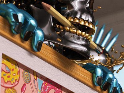 Super close up of my next personal project 3d cinema4d close design designer emanuele graphic marani motion up vray