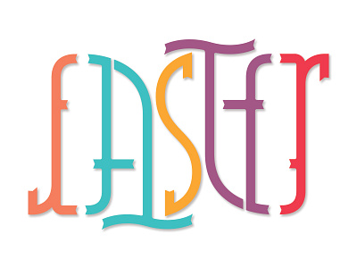 Happy Easter ambigram easter lettering type typography