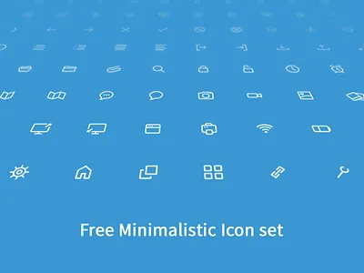 Free Minimalistic Icon Set brand branding design download free freebie icon illustrate web website