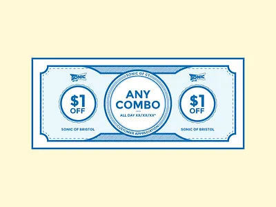 Dolla Dolla Bills Off coupon discount print sonic sonic drive in ticket