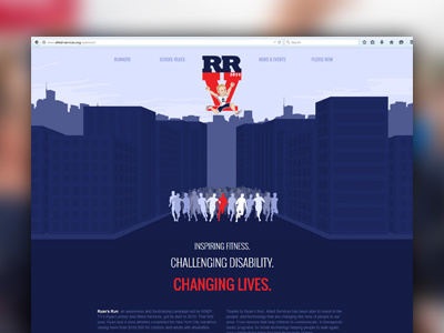 Ryan's Run V Campaign Microsite design landing page microsite ui ux web design