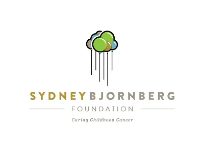 SBF: Curing Childhood Cancer balloons brain cancer cure gold gray logo