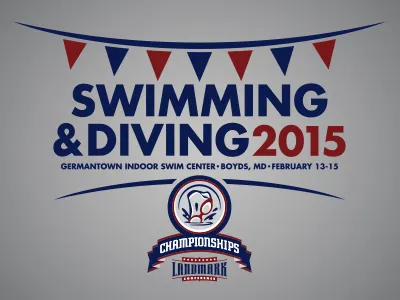 Landmark Conference S&D Tee apparel athletics branding championship collegiate diving graphic pennants sports swimming typography