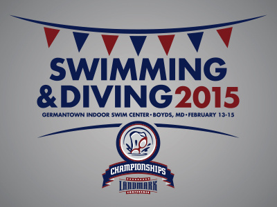 Landmark Conference S&D Tee apparel athletics branding championship collegiate diving graphic pennants sports swimming typography