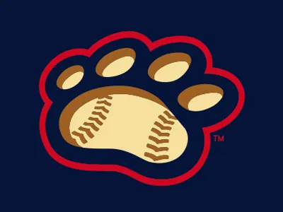 Valley Blue Sox Tertiary athletics baseball branding dinosaur tracks fossil paw print sports