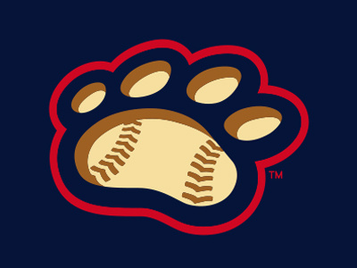 Valley Blue Sox Tertiary athletics baseball branding dinosaur tracks fossil paw print sports