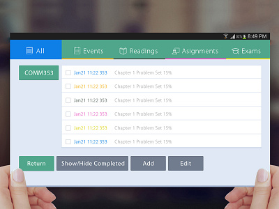 Student App android app design download flat free icon iphone landing student ui ux