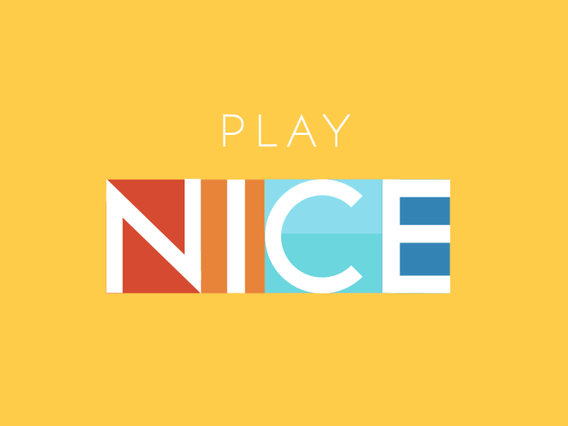 Work Hard, Play Nice animation gif motion type