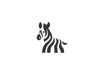 Zebra abstract animal creatank creative cute lines logo negative space safari simple stripes zebra zoo