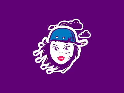Roller Derby Logo derby design graphics ident illustration logo purple roller sports