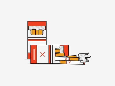 Two packs a day cigarette infographic smoke smoking