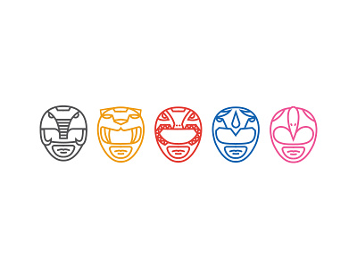 Morphin Time design helmets icons power rangers