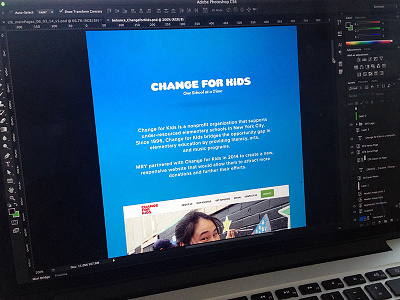 Behance behance change for kids charity nonprofit redesign responsive web design