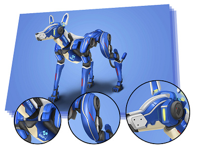 adorabot 004 HARF canine dog drone friend friendly help machine mech mecha mechanical rescue robot