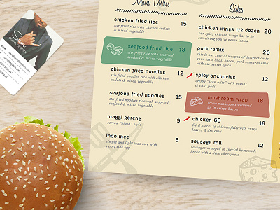 Food Menu black branding burger design food icons kitchen menu price restaurant simple typography