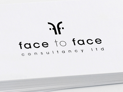 Face to face logo design logo mark