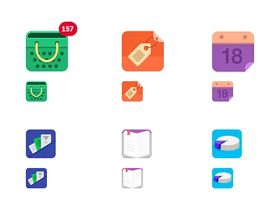 Some Icons from Ad Dashboard bright dashboard flat icons pixel resolutions shapes simple solid system vibrant