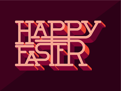 Happy Easter! easter flat holiday holidays lettering typography