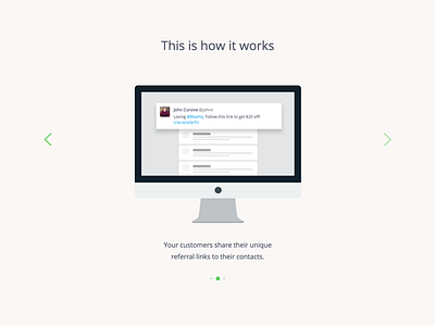 Cursive Share app css flat html landing page referrals twitter ui ux web app