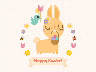 Happy Easter! easter bunny springtime vector art