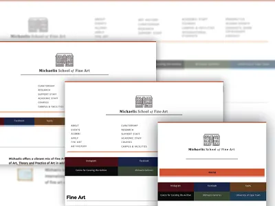 Responsive menu styling artschool education gallery responsive webdesign