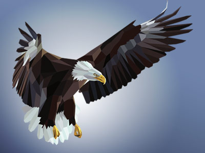 Poly Eagle animal eagle lowpoly polygonal vector