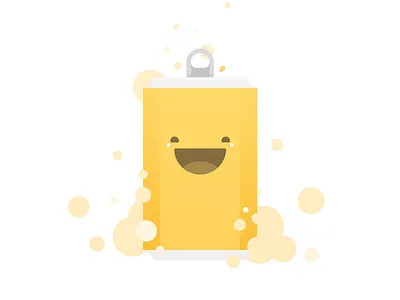 Fizzy Fella beer can character drink