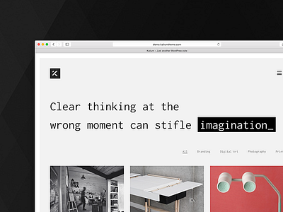 Kalium - Creative Theme for Professionals agency designers kalium laborator minimal white wordpress