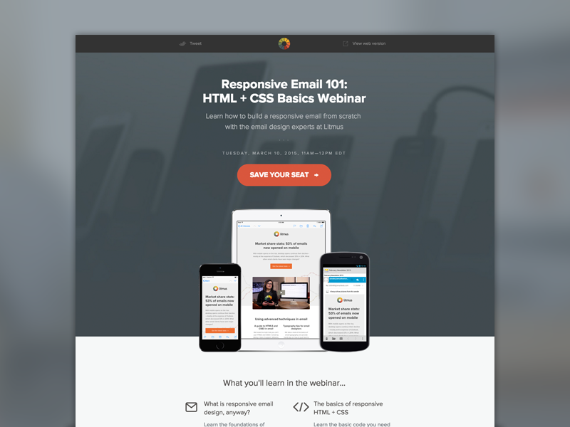 [Email] Responsive Email 101 Webinar email email design email development html email litmus responsive responsive design responsive email