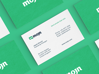 Mojn Business Card brand development brand identity brand identity guidelines brand mark branding business card corporate identity geometric logos logo design minimalistic logos stationery design trademark